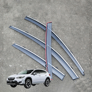 Déflecteurs de vitres pare-pluie pour Subaru XV <span class=keywords><strong>Crosstrek</strong></span>, visières de porte de voiture, protection contre les intempéries, noir PC/PMMA, installation facile - Product Image 1