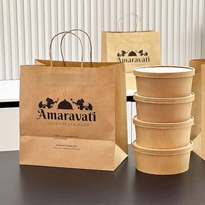 ปรับแต่งโลโก้ ถุงกระดาษหลายชั้นพร้อมหูหิ้ว ถุงใส่อาหารร้านอาหาร ถุงกระดาษคราฟท์สีน้ำตาลสำหรับส่งอาหารกลับบ้าน - Product Image 6