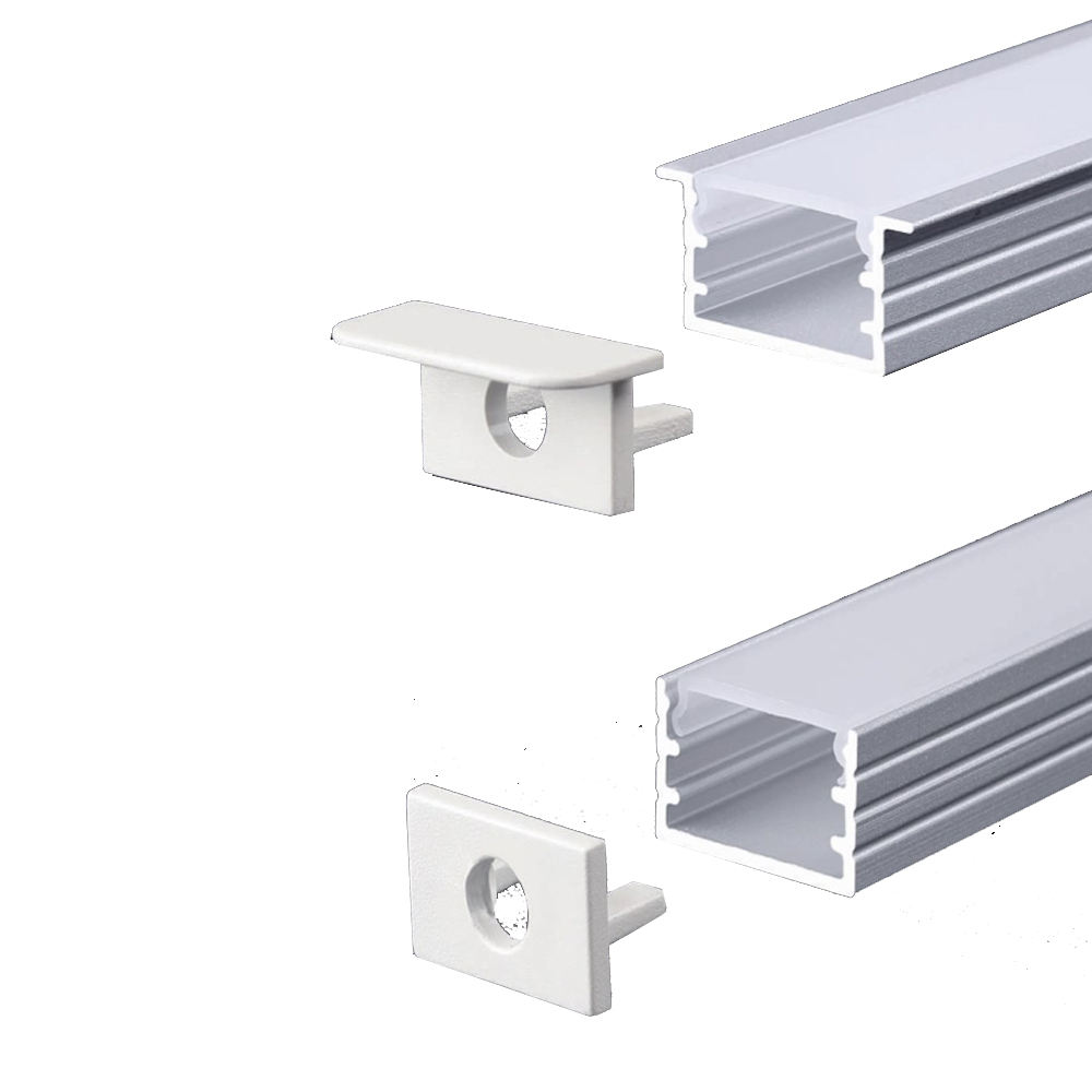 SDW1510表面铝型材光通道1510，带白色扩散器，用于发光二极管条