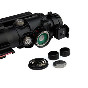 Hunting Best <strong>Scope</strong> 4x32 Prism Fiber Optic Sights Red Green Blue <strong>Triple</strong> Illuminated Tactical Optical Sight