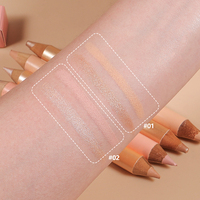 Crayon illuminateur pour sourcils en duo, marque privée, logo personnalisé, deux tons, pour sculpter les sourcils et illuminer les yeux, pour les maquilleurs professionnels