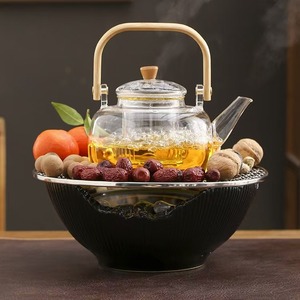 <span class=keywords><strong>Teiera</strong></span> <span class=keywords><strong>con</strong></span> <span class=keywords><strong>Infusore</strong></span> e Fornello a Induzione, Set da Caffè e Tè in Vetro Soffiato a Mano, Preparazione del Tè <span class=keywords><strong>con</strong></span> <span class=keywords><strong>Infusore</strong></span> in Vetro, Vetro Borosilicato - Product Image 2