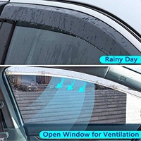 Visera para Puerta Negra para Chevrolet Colorado 2017-2021, Protector de Lluvia para Ventana, Accesorios