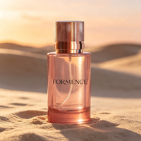 Flacon de parfum de haute qualité rose, flacon de parfum OEM 30 ml, flacon de parfum de luxe rechargeable 50 ml, flacon de parfum en verre