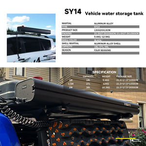 Tanque de Agua Presurizado de Plástico para Techo de Vehículos 4x4, Almacenamiento de Agua con Ducha para Camping y Detallado de Autos - Product Image 1
