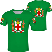 T-shirt de plage à manches courtes pour hommes, Souvenirs, Unique, impression sur le devant, drapeau jamaïcais, tissu, avec motif,