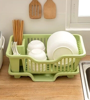 Étendoir à vaisselle de cuisine avec égouttoir Porte-ustensiles de cuisine égouttoir à vaisselle bol couteau fourchette baguettes support de rangement