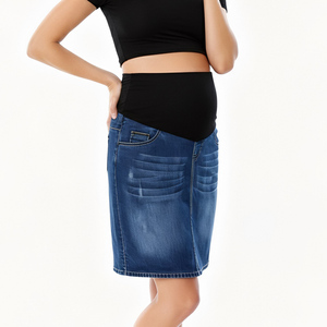 <span class=keywords><strong>Falda</strong></span> <span class=keywords><strong>Vaquera</strong></span> de Maternidad al por Mayor para Mujeres Embarazadas, <span class=keywords><strong>Falda</strong></span> de Mezclilla con Soporte Abdominal, <span class=keywords><strong>Falda</strong></span> de Cintura Alta - Product Image 4