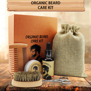 Kit per la Cura della <span class=keywords><strong>Barba</strong></span> da Uomo con Logo Personalizzato, Set di Olio e Balsamo Idratante per <span class=keywords><strong>Barba</strong></span> Biologico - Product Image 1