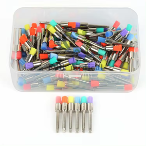 100 Pezzi Spazzole Dentali Monouso in Nylon per Lucidatura, Colorate, Tipo Piatto con Attacco a Scatto per Pulizia con Fonte di Alimentazione a Turbina - Product Image 1