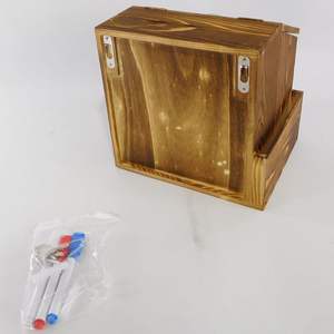 Urna de Madera Personalizada, Caja de Donaciones de Madera de <span class=keywords><strong>Pino</strong></span>, Buzón de Sugestiones, Venta al por Mayor - Product Image 4