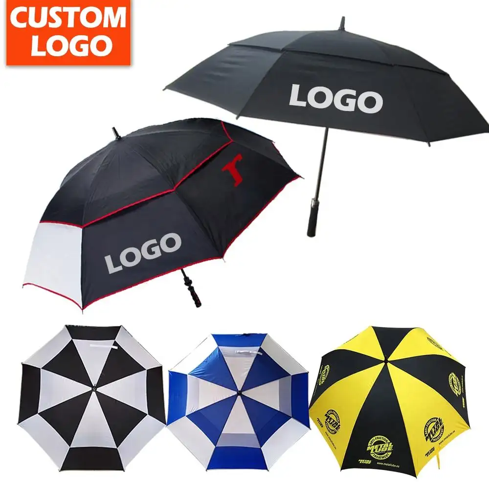 Factory Wholesale Personality Sublimation Golf Umbrella Arb Custom Logo Prints Promotional Umbrella