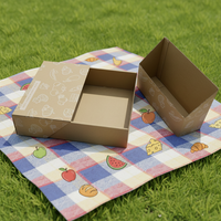 Boîte à lunch extérieure personnalisée pouvant servir de table à lunch avec compartiments, en matériau ondulé, durable et pratique