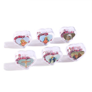 2024 Komi Vendita all'Ingrosso <span class=keywords><strong>Collana</strong></span> <span class=keywords><strong>Rosario</strong></span> con Perline Profumate in Legno Rosso Centro Maria e Ciondolo Croce Sacra Argentata - Product Image 4