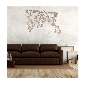 World Map <strong>Wall</strong> <strong>Hanging</strong> Decoration Wire Grid Art <strong>Wall</strong> <strong>Decor</strong> Metal <strong>Wall</strong> Decoration for Living Room - Product Image 2