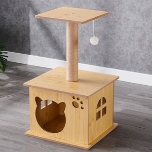 Gmtपेट थोक अनुकूलित बिल्ली खिलौना छोटी बिल्ली बिल्ली घोंसले स्क्रैचिंग पोस्ट जंपिंग मंच सार्वभौमिक लकड़ी की बिल्ली चढ़ाई फ्रेम - Product Image 5