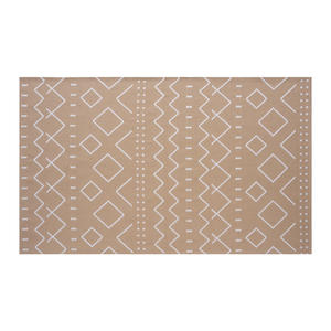 Alfombra Geométrica Porter Brown, Rectangular, Antideslizante, Estilo Bohemio, para Sala de Estar o Dormitorio - Product Image 3