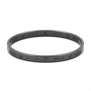 Brazalete de Acero Inoxidable con Diseños, Brazaletes de Moda - Product Image 1