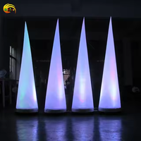 Colonnes gonflables lumineuses à LED en forme de cornes de tusk pour festivals et mariages