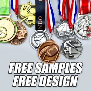 Medallas Deportivas Personalizadas de Metal en Blanco para Premios, Trofeos, Fútbol, Maratón, Baloncesto, Fabricante de Cintas Deportivas - Product Image 3