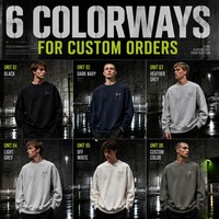 Sudadera Unisex de Cuello Redondo 330GSM, Corte Otoñal, Bordado Personalizado, Impresión Serigrafiada, OEM, ODM, MOQ Bajo, Etiqueta de Marca, Festival de Música, Equipo