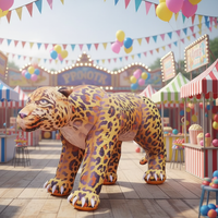 Modèle d'animal gonflable géant personnalisé Jouets d'animaux gonflables sexy Léopard gonflable pour événement