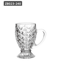 Grande tasse à bière transparente, tasse à boisson épaisse réutilisable avec poignée pour festival de la bière