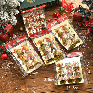 Pita Natal WOWEI dengan Lonceng, Pita Mini untuk Kerajinan, Ornamen Pita Mini 2 Inci untuk Dekorasi Pohon Natal, Pita untuk Karangan Bunga - Product Image 3
