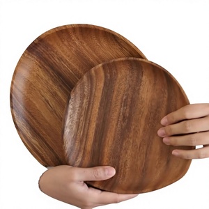 Plateau de service en bois d'acacia - Plateau de cuisine de luxe fait main, écologique, de qualité alimentaire, en stock - Product Image 1
