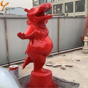 รูปปั้นแรดไฟเบอร์กลาสขนาดเท่าชีวิตจริงรูปปั้นแรดทำจากเรซินน่ารักทำเองได้ - Product Image 5