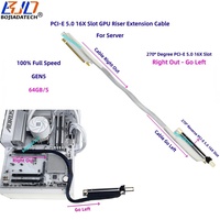 Kabel Ekstensi Kartu Grafis GPU PCI-E 5.0 X16 16X GEN5 270 Derajat Reverse 0.6M 0.8M untuk Server AI A100 H100 RTX5090 RX9070XT