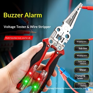 Key plate stainless steel foldable wire stripping pliers multi-functional with measuring pen wire stripping pliers electrical - Product Image 3