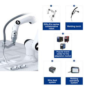 Machine de soudage au laser à fibre, bras robotique de soudage de l'acier au carbone, robot collaboratif ELFIN E05, poste de travail Cobot - Product Image 6