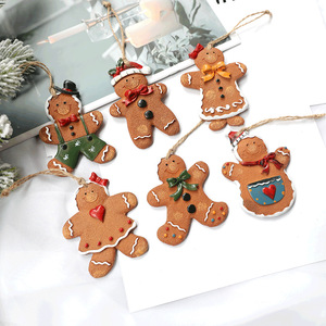Décorations de Noël Résine Gingerbread Man Petit Pendentif Pendentif Peint à la Main Approvisionnement transfrontalier - Product Image 5