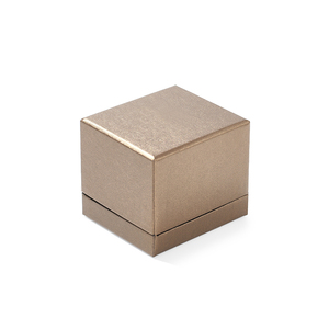 Caja de Joyería de Cuero FANXI con Forro de Microfibra, Juego de Cajas para Anillos con Logotipo Personalizado Impreso, Diseño Moderno - Product Image 4