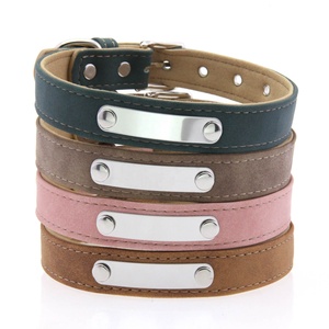 <span class=keywords><strong>Collar</strong></span> de perro con textura mate Vintage, correa de acero inoxidable, palabra momentánea, <span class=keywords><strong>Collar</strong></span> de gato de cuero para mascotas - Product Image 6