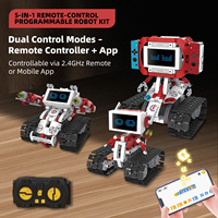 Kit de Robot de Batalla LED de Plástico, 358 Piezas, 5 en 1, Control Remoto por Aplicación, Tanque Programable, Bloques de Construcción, Juguete STEM para Niños, Regalo