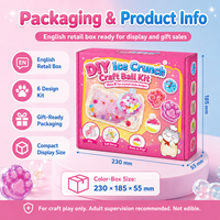 Kit de fabrication de balles sensorielles DIY en forme de glace, 6 modèles, pour slime, anti-stress, jouet sensoriel souple, cadeau personnalisé OEM pour enfants, vente en gros
