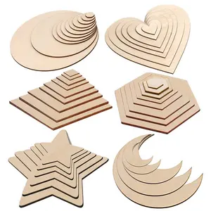Wholesale Christmas Ornaments To Personalize Home Decoration Custom Various Laser Cut Craft Blank Wood