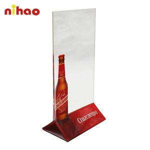 Soporte de menú de mesa de plástico personalizado al por mayor <span class=keywords><strong>NIHAO</strong></span> soporte de exhibición para uso en interiores - Product Image 3