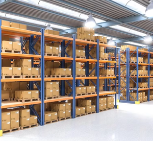 מדפי משטחים כבדים, מערכת אחסון גלובלית למחסנים, מדפי פלדה תעשייתיים סיטונאיים - Product Image 1