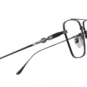 <span class=keywords><strong>Gafas</strong></span> Clásicas de Piloto, Negras y <span class=keywords><strong>Doradas</strong></span>, para Presbicia, Multifocales, de Marca de Lujo, Tallado Tridimensional en Plata, para Hombre y Mujer - Product Image 6