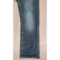 Jean droit basique pour homme, taille mi-haute, délavé, broderie machine, rivets, boutons, hiver/printemps, écoresponsable, décontracté