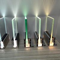 En stock 2205 Duplex en acier inoxydable brossé Base ronde Montage sur pont Robinet en verre 304 Main courante Garde-corps Clôture de piscine Balustrade en verre