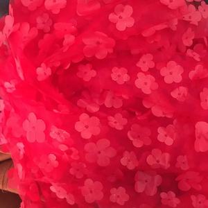 Tejidos bordados con <span class=keywords><strong>flores</strong></span> 3D Blanco/Negro precio al por mayor cambio de colores 3D flora flor bordado tela - Product Image 4