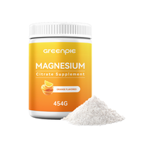 Greenpie OEM Marque Privée Vente en Gros Poudre de Citrate de Magnésium Saveur Framboise Citron Complément Alimentaire Minéral Quotidien