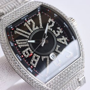 <b>Compass</b> Function Cask-shaped Hip-Hop <b>Watch</b> High Quality Pointer Simple Luxurious Style Date Model Fashionable Trendy Unisex - Product Image 2