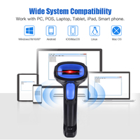 Lector de Códigos de Barras 2D Inalámbrico BT, Escáner de Códigos QR con 20 Horas de Autonomía Continua, Compatible con Windows/Android/iOS, Disponible en Stock