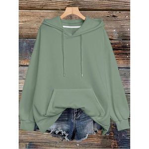 Sudadera con Capucha Personalizada para Mujer, Talla Grande, Manga Larga, Tejida, con Estampado de Tortuga, Transpirable, Estilo Preppy - Product Image 3