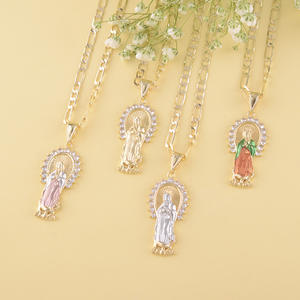 Collar con Colgante <span class=keywords><strong>de</strong></span> <span class=keywords><strong>la</strong></span> <span class=keywords><strong>Virgen</strong></span> Marí<span class=keywords><strong>a</strong></span>, Cadena Figaro Tricolor, Oro <span class=keywords><strong>de</strong></span> 14K, Joyerí<span class=keywords><strong>a</strong></span> Religiosa <span class=keywords><strong>de</strong></span> Moda, <span class=keywords><strong>Virgen</strong></span> <span class=keywords><strong>de</strong></span> <span class=keywords><strong>Guadalupe</strong></span>, Oro Laminado - Product Image 5